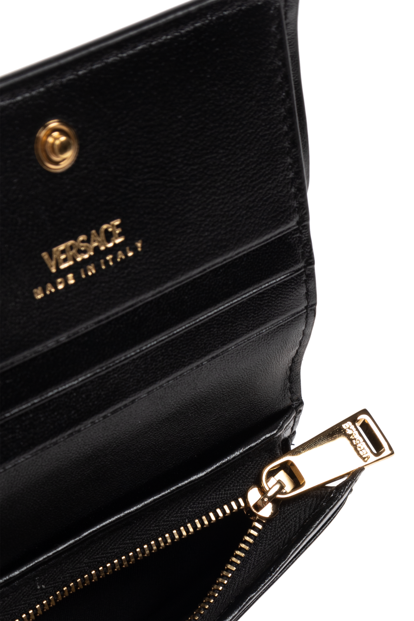 Versace Leather wallet with logo | Women's | Vitkac